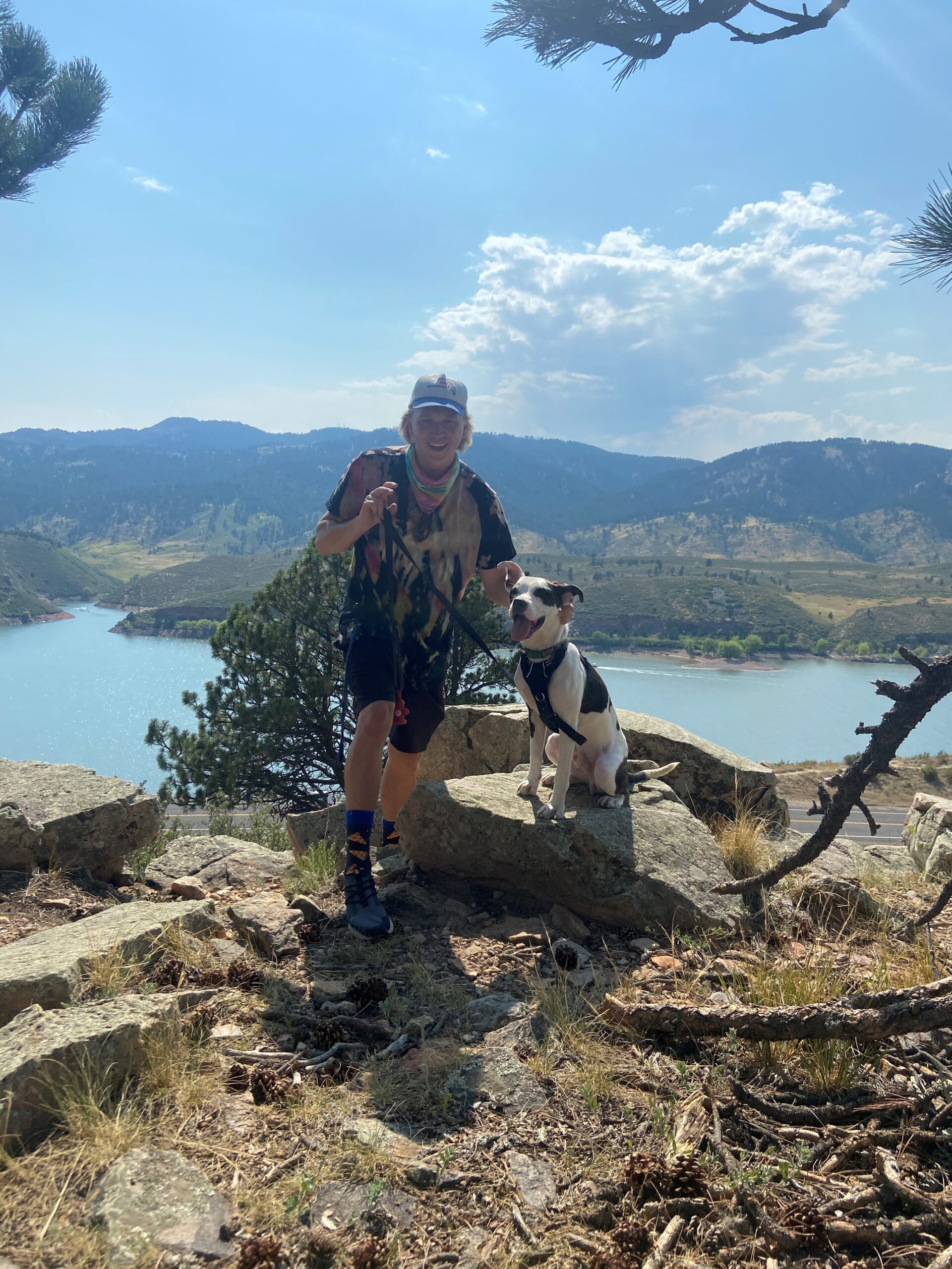 Andy and his dog, Wesley, on one of their summer camping expeditions